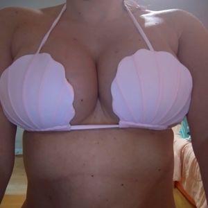 Shell Swim Top Pink New Halloween Mermaid Skimpy One Size